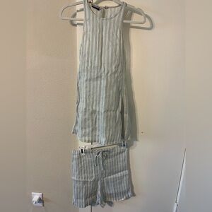 Emporio Armani Beige and Light Blue Set Size 38